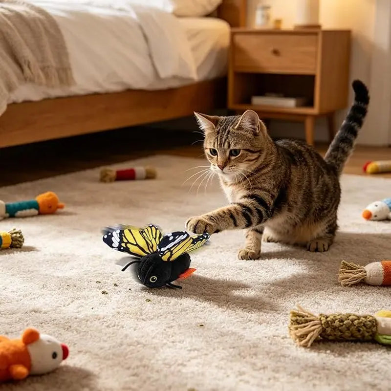 Electric Cat Toy - Interactive Fun USB Rechargeable | Fun Indoor Engaging Kitten Game | for Small Medium Large Kitten Yards Porches Gardens Lawn Indoor