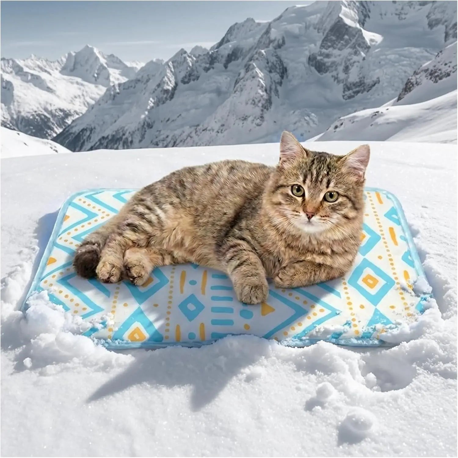 Pet Cooling Mat for Dogs and Cats, Soft and Breathable Self-Cooling Pad, 23" x 18" Washable Non-Slip Crate Mat for Indoor and Outdoor Use, Leaf Design