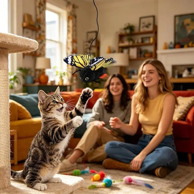 Electric Cat Toy - Interactive Fun USB Rechargeable | Fun Indoor Engaging Kitten Game | for Small Medium Large Kitten Yards Porches Gardens Lawn Indoor
