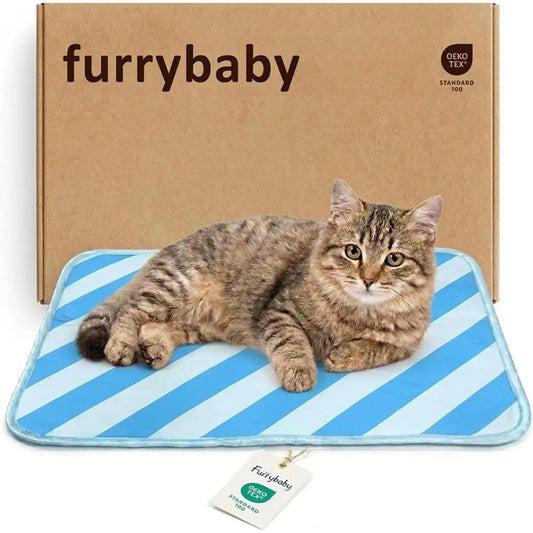 Pet Cooling Mat for Dogs and Cats, Soft and Breathable Self-Cooling Pad, 23" x 18" Washable Non-Slip Crate Mat for Indoor and Outdoor Use, Leaf Design